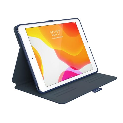 Speck Balance Folio tablet tok iPad 10.2 "8 (2020) / 7 (2019) mikroban (tengerparti kék / faszén szürke)