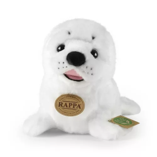 Rappa - Plüss valósághű kabalafigura fehér fóka 25 cm Környezetbarát
