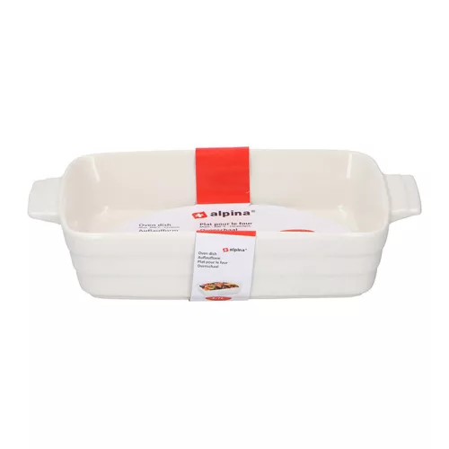 Alpina Kerámia tepsi 30x18,5x6 cm 1,7 L fehér