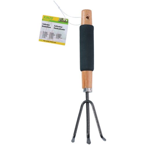 Kinzo - karmos kézi kultivátor a kertbe, masszív kidolgozású 29 cm