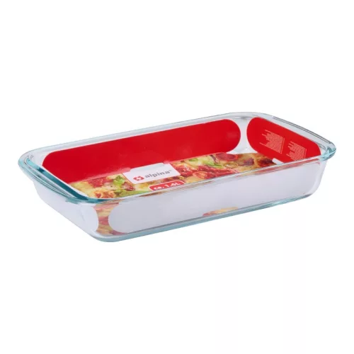 Alpina - Üveg sütőtál sütéshez, téglalap alakú, 29,5x17,5x5 cm, 1,6 l