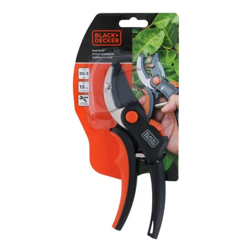 Black&Decker - Kerti olló virágokhoz / sövényekhez edzett acél pengével