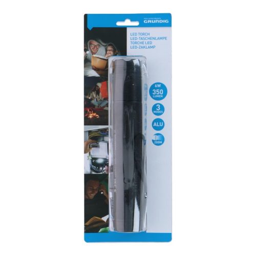 Grundig - Alumínium LED zseblámpa 350 lumen 6W