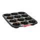 Alpina Muffin / cupcake forma 12 darabos tapadásmentes fekete