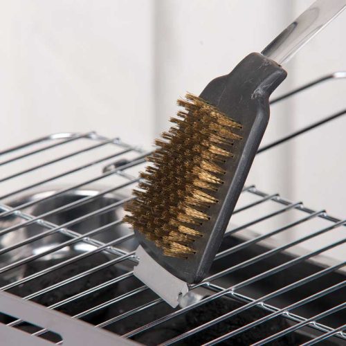 BBQ - grilltisztító kefe 2 az 1-ben kefe plusz kaparó