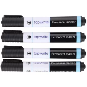 Topwrite - Marker permanent 4 buc. (Negru)
