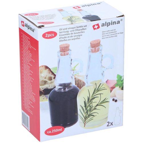 Alpina - Dugós üvegpalack olajhoz/ecethez 250ml 2 db.