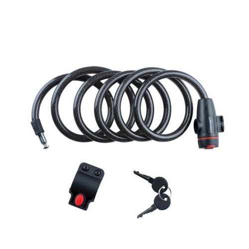 Dunlop - Kulcsos spirál biciklizár (fekete)