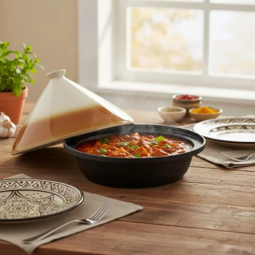 Alpina - Tajine pörköltfazék kerámia kúpos fedővel 30x25 cm 2,5 L
