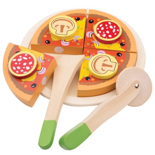 New Classic Toys - fa szeletelés szalámi pizza