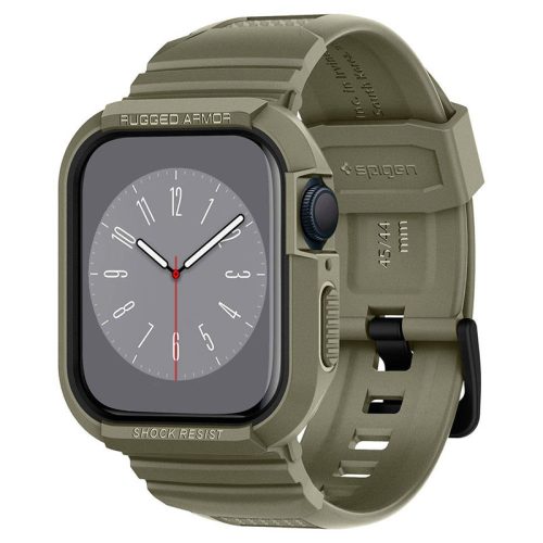 Spigen Rugged Armor Pro - Szíj + tok Apple Wathhoz 44/45 mm (Vintage Khaki)