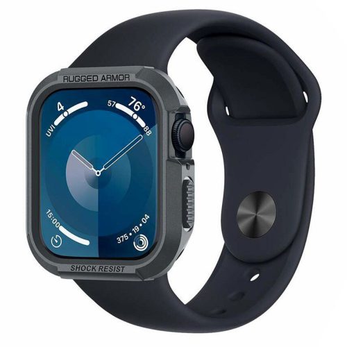 Spigen Rugged Armor - okosóra tok Apple Watch 4/5/6/7/8/9/SE 44/45 mm (Dark Grey)