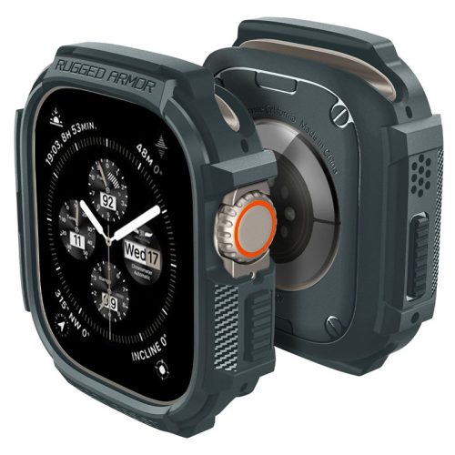 Spigen robusztus páncéltok Apple Watch Ultra 1/2 49 mm-es Abyss Greenhez