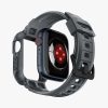 Spigen Rugged Armor Pro - okosróraszíj és tok Apple Watch 4/5/6/7/8/9/SE 44/45 mm (Dark Grey)