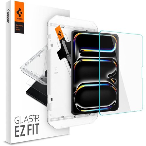 Spigen GLAS.TR EZ FIT Edzett üveg iPad Pro 13" M4 készülékhez, 2024 Transparent