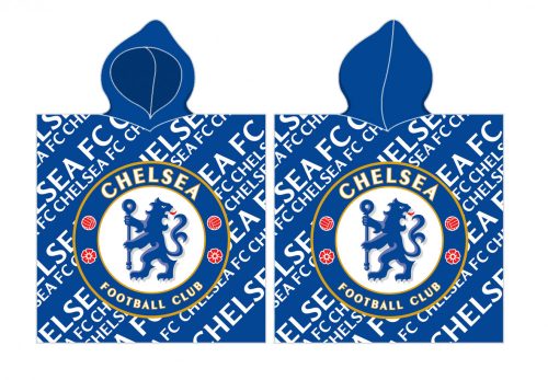 Chelsea FC poncsó törölköző kapucnival 60 x 120 cm 60x120 cm