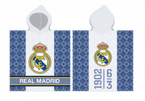 Real Madrid poncsó törölköző kapucnival 60 x 120 cm 60x120 cm