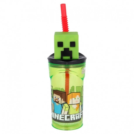 Minecraft 3D bögre szívószállal 360 ml 360 ml