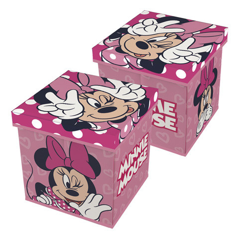 Minnie Mouse tartály játékokhoz / puffokhoz 30 x 30 x 30 cm