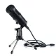 Kondenzátor mikrofon, Omnidirectional, USB, Fekete