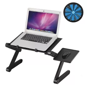   K672G Fém laptopasztal beépített hűtéssel és oldalsó egérpolccal