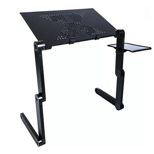 K672G Fém laptopasztal beépített hűtéssel és oldalsó egérpolccal