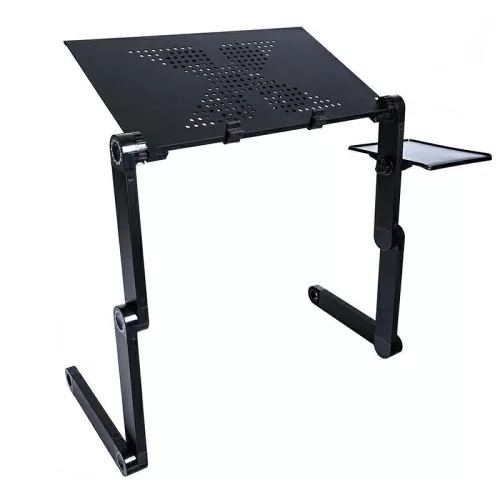 K672G Fém laptopasztal beépített hűtéssel és oldalsó egérpolccal