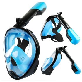   l21b snorkeling légzőrendszerrel ellátott, teljes arcot fedő búvármaszk méret: S/M, kék