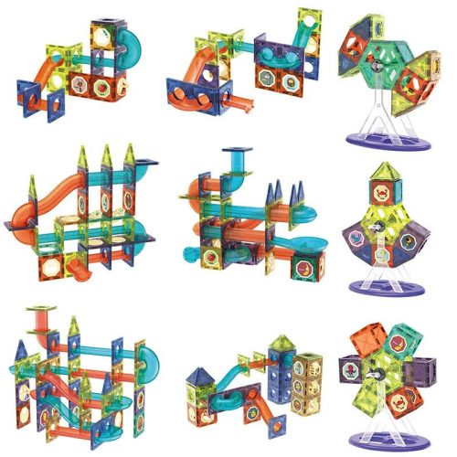 B41C3 Mágneses kockákból álló készlet golyópálya építéséhez