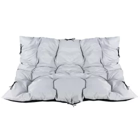   Steppelt kerti párna puha töltettel hintához vagy padhoz, ülőpárna 140x60 cm + hátpárna 140x50 cm, szürke szín L66P2