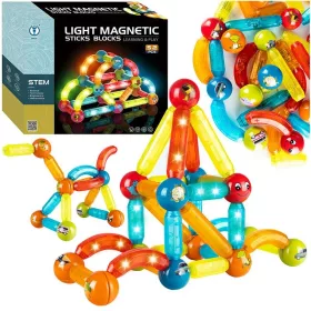   L73H Mágneses világító építőjáték készlet kis építőknek.