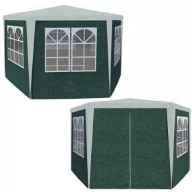   PA6 Hatszögletű Pavilon Falburkolat - Zöld - 2x2x2m (csak fal)