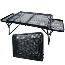 l71d2 összehajtható alu turista asztal polcokval