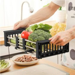 q83d kinyújtható szárítótálca mosogatóhoz, zöldségmosó