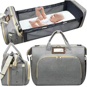   Geanta pentru parinti, K403G1, Nylon, impermeabila, functie de patut, 40x26x32cm