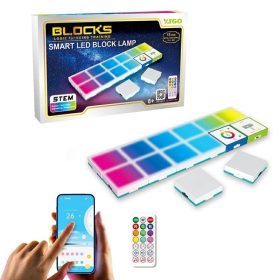   B80B Moduláris lámpák fali dekoráció Ragyogó BT távirányító ajándék