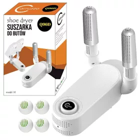   Uscator pentru incaltaminte Carruzzo, 180W, 28,5x26,5x17,5cm, alb, set cu bile odorizante