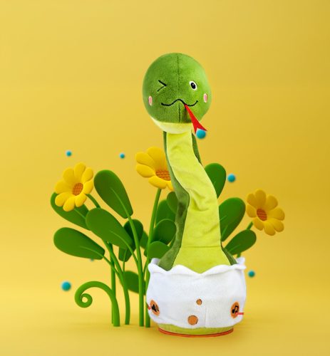 B31D2 interaktív zenélő játék, tojásból kikelő kígyó