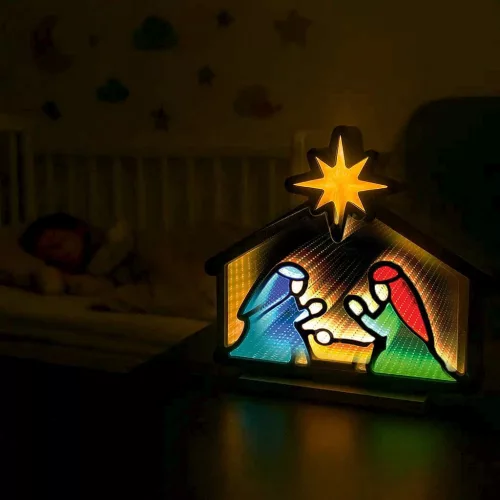 LD13 LED 3D VILÁGÍTÓ STABILIS DEKORÁCIÓS LÁMPA betlehem