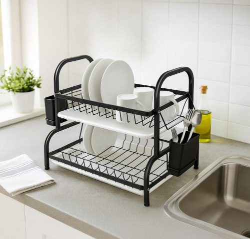 Q83F Kétszintes edényszárító evőeszköztartóval