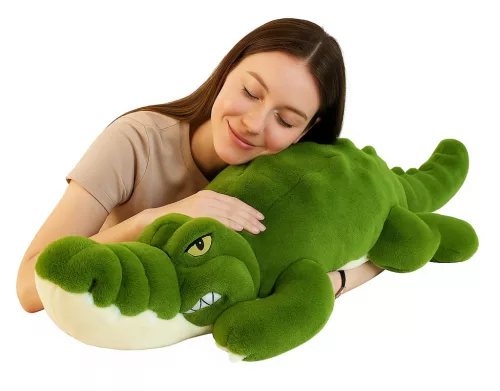 B48Q plüss krokodil egy puha és vonzó ölelnivaló játék, 100 cm hosszú