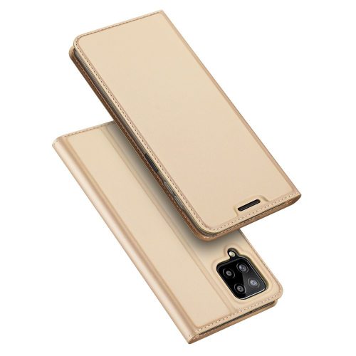 Samsung Galaxy A22 LTE (4G) Dux Ducis Skin Pro elegáns oldalra nyíló műbőr telefontok, arany