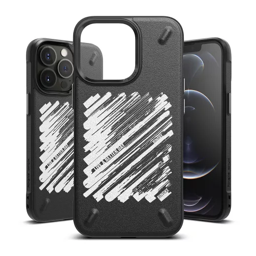 Ringke Onyx Design Durable TPU  iPhone 13 Pro fekete (Paint) (OD551E229) telefontok