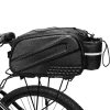 FOXTER®PREMIUM kerékpáros csomagtartó táska, merevített, vízálló, fényvisszaverő, 10 literes xxl
