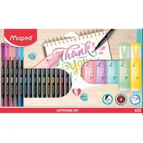 MAPED fineliner kiemelők, betűkészlet, 22 db.