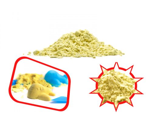 Nisip cinetic 1 kg într-o pungă galbenă