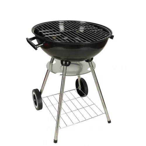 Kerti grill, zárható fedéllel, polccal