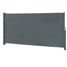   Terasz árnyékoló, napellenző, paraván, állítható teraszburkolat, 350x180cm, szürke