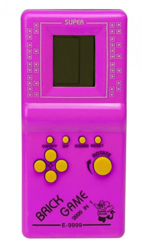 Joc electronic Tetris roz iMK® 9999in1, diferite nivele de dificultate potrivite pentru copii si adulti, functie de pauza si resetare