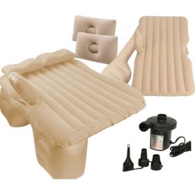   OEM Felfújható autós ágymatrac hátsó ülésre és pumpa, bézs